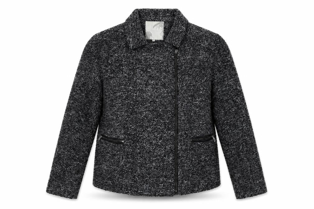 Front view of RJR.John Rocha women’s grey pea coat coat, size UK 16