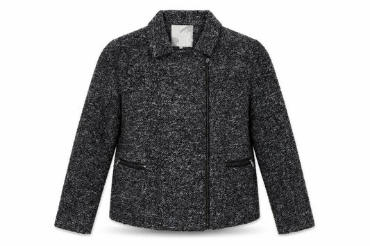 Front view of RJR.John Rocha women’s grey pea coat coat, size UK 16
