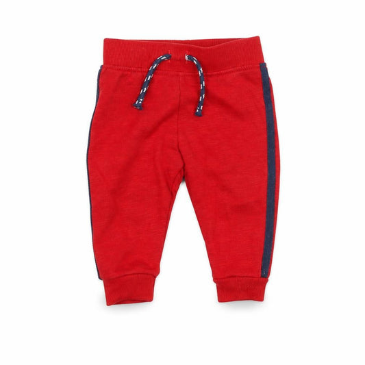 Front view of Primark Baby Red sweatpants, size 3-6, Months