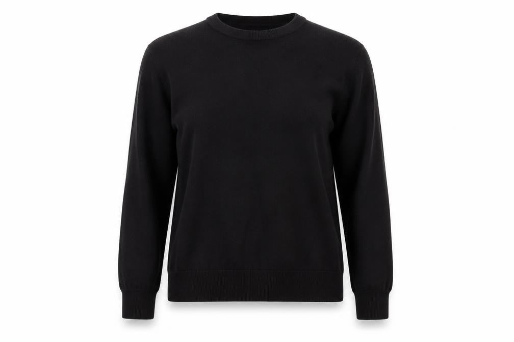 Front view of Maine New England women’s black jumper, size S