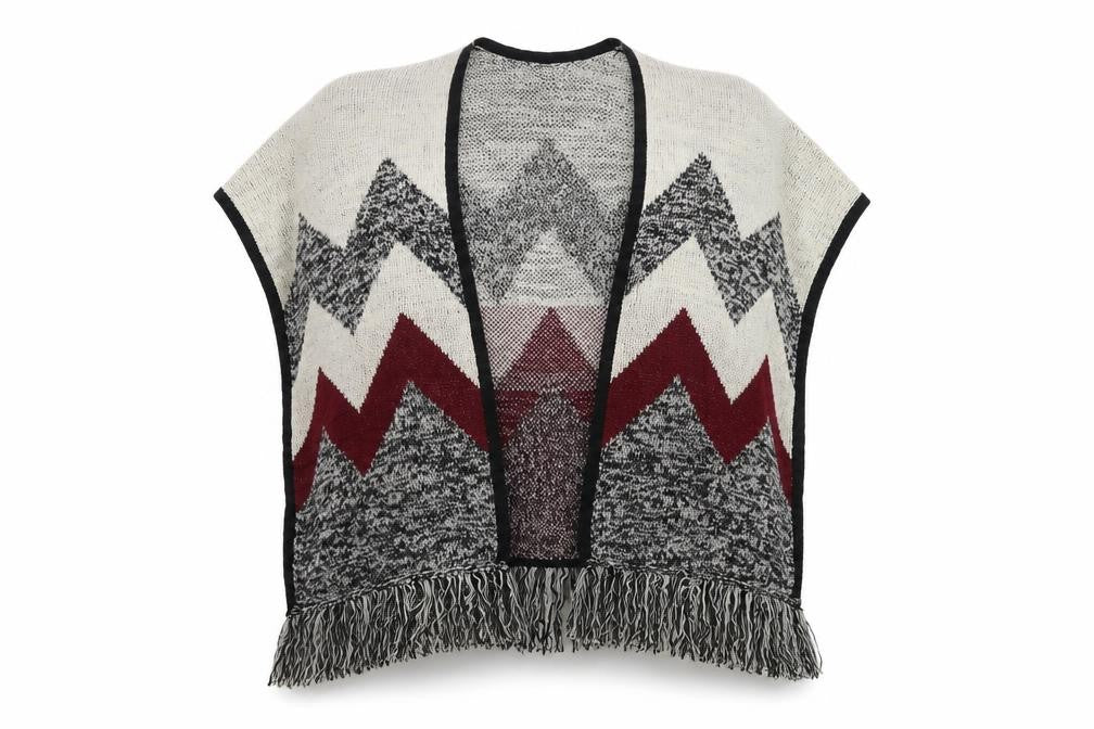 Front view of Primark women’s multicoloured jacket poncho, size M
