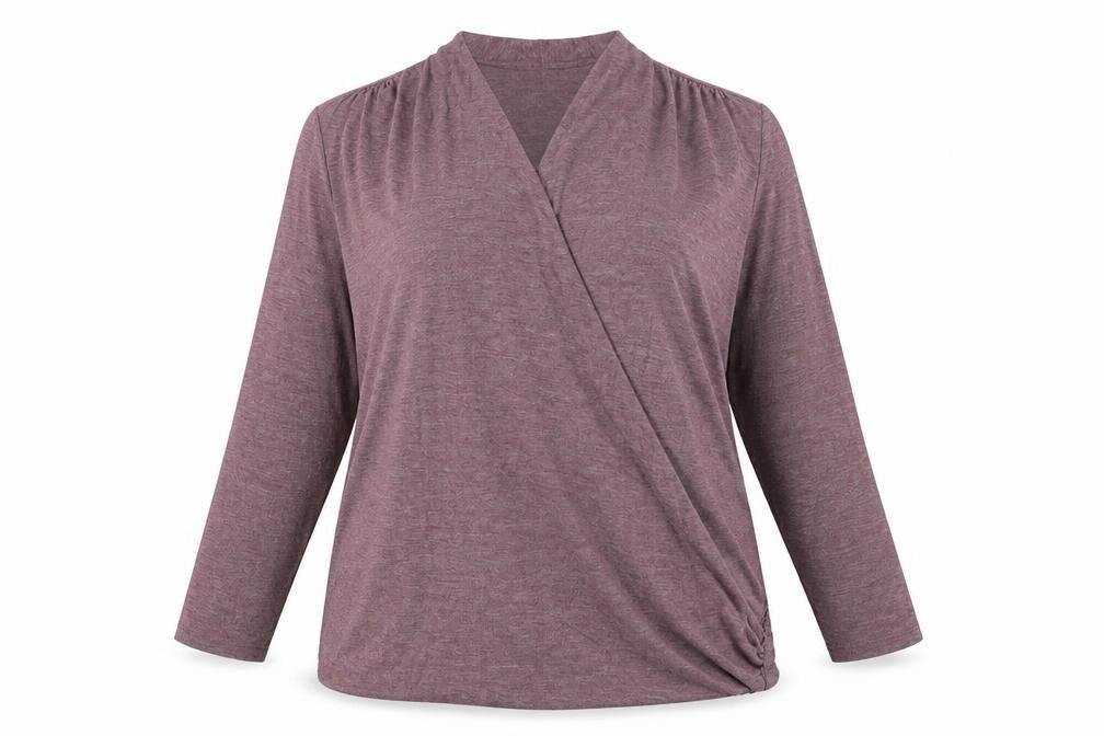 Front view of Dorothy Perkins women’s purple jumper, size UK 12