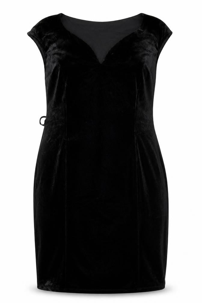 Front view of Marks & Spencer women’s beige satin a-line, size UK 14