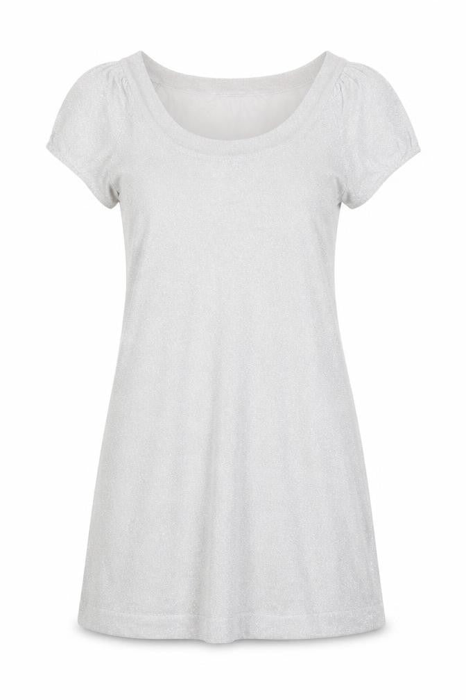 Front view of New Look women’s silver knit a-line, size UK 8