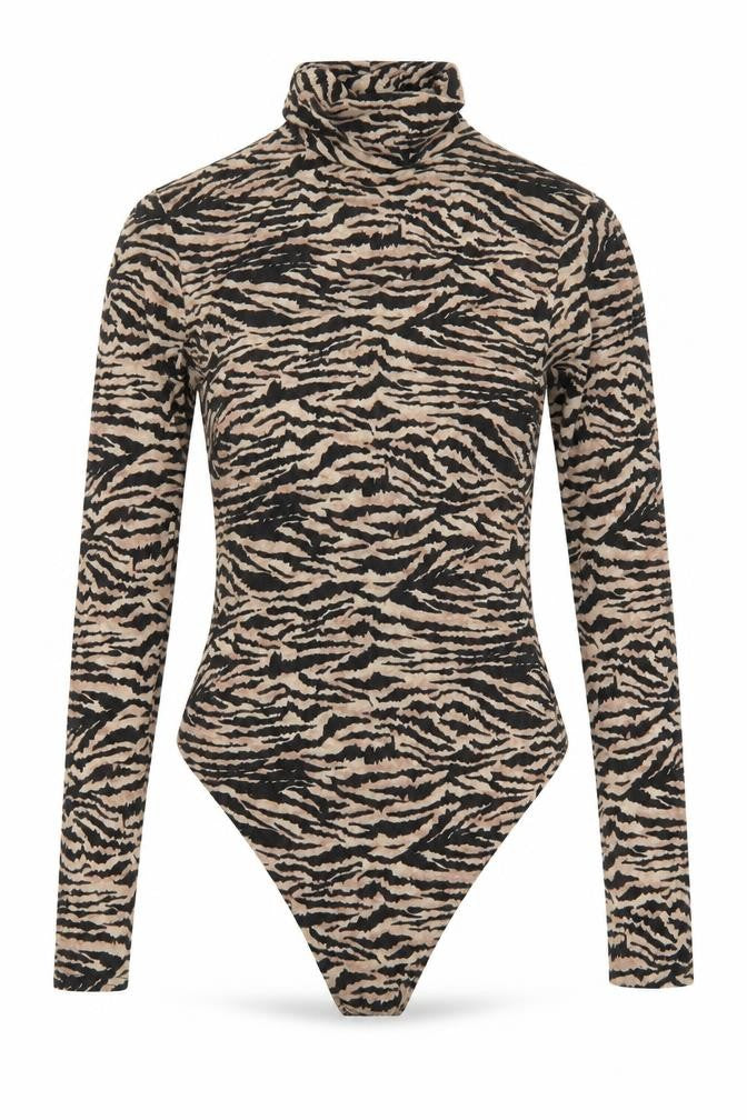 I SAW IT FIRST Womens Brown Animal Print  Bodysuit One-Piece Size 6