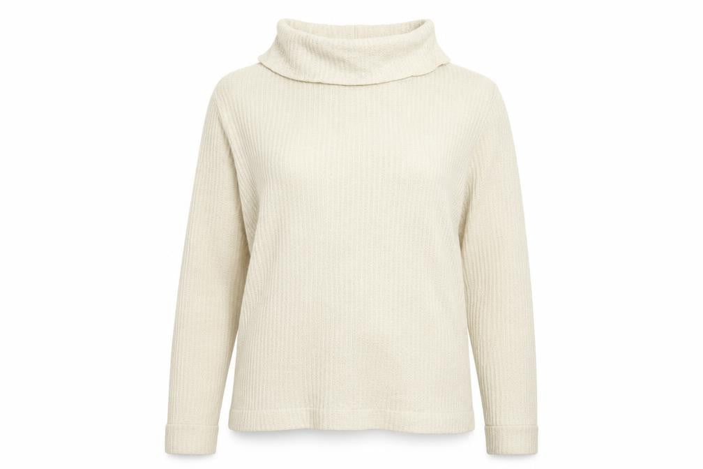 Front view of Apricot women’s beige jumper, size UK 12