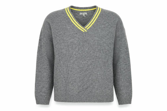 Front view of ASOS women’s grey knit jumper, size UK 8