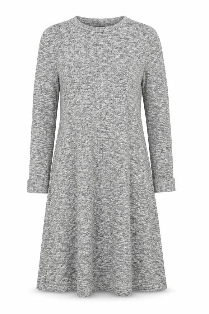 Front view of New Look women’s grey fit & flare, size UK 8