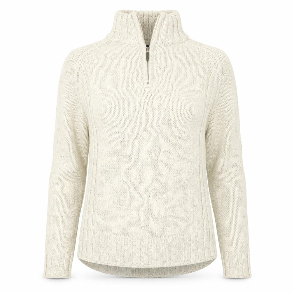 Front view of Tom Hagan women’s beige knit jumper, size M