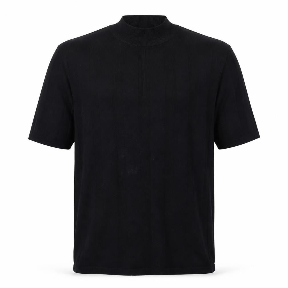 Front view of New Look men’s black knit jumper, size XL