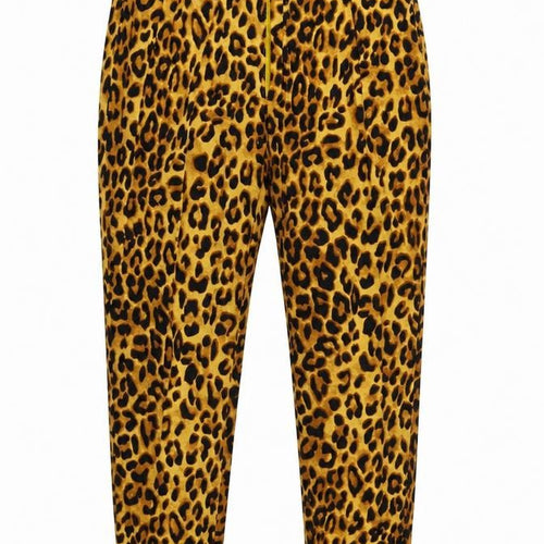 Daisy Street Womens Yellow Animal Print  Trousers  Size 6 L28 in