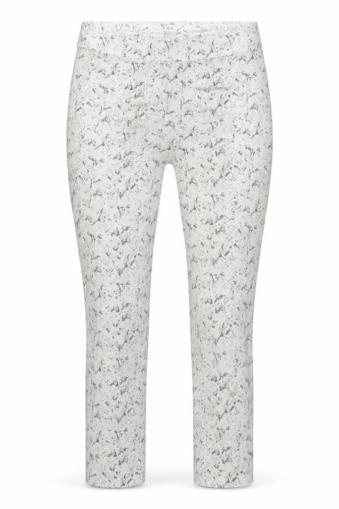 Preworn Womens White Animal Print Rayon Jegging Leggings One Size L27 in
