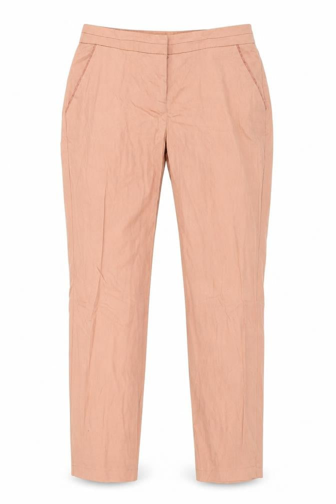Front view of Atmosphere women’s orange trousers, size UK 8, 25-inch leg