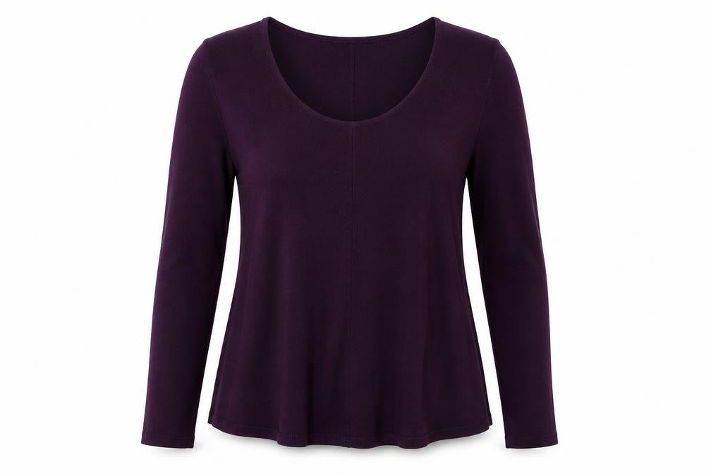 Front view of Phase Eight women’s purple knit jumper, size UK 10