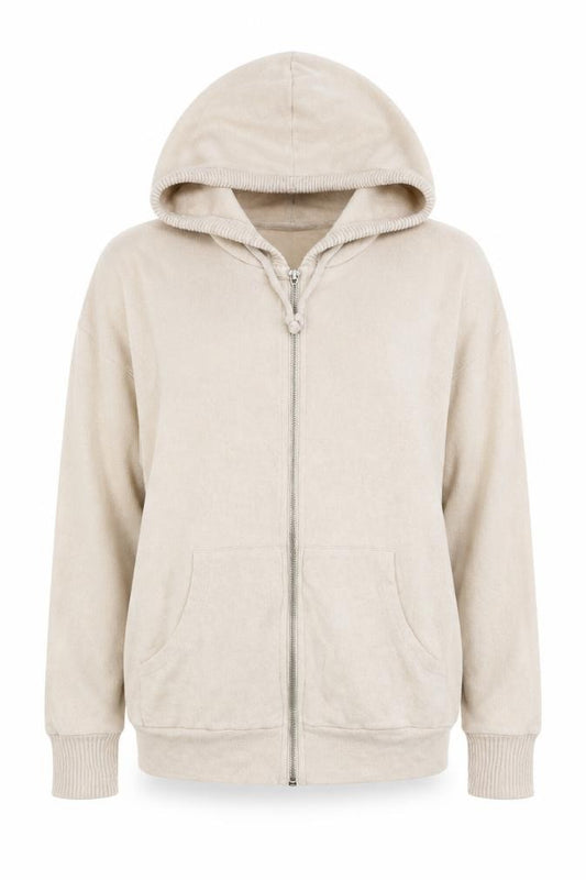 Front view of Dorothy Perkins women’s grey knit jacket coatigan, size UK 10