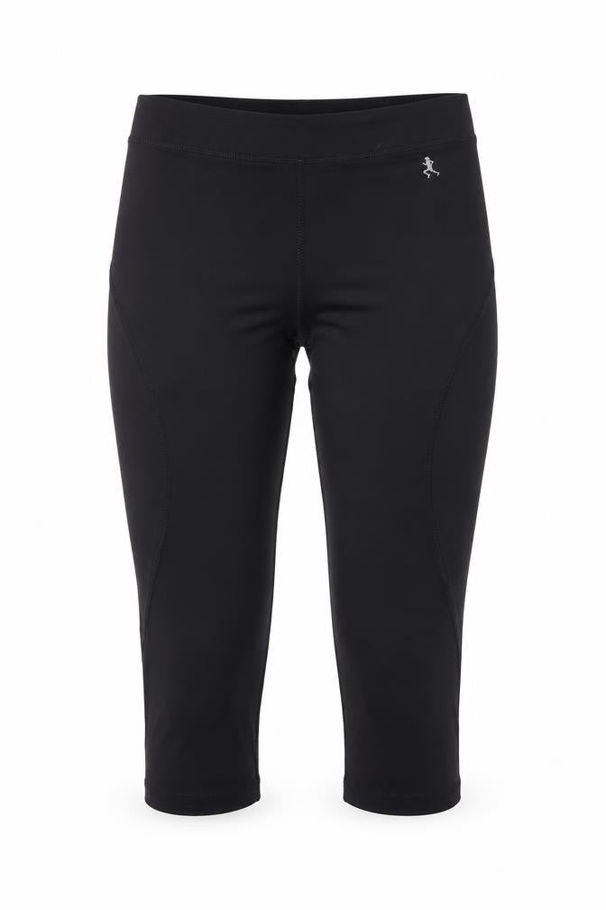 Front view of Atmosphere women’s black compression shorts, size UK 10