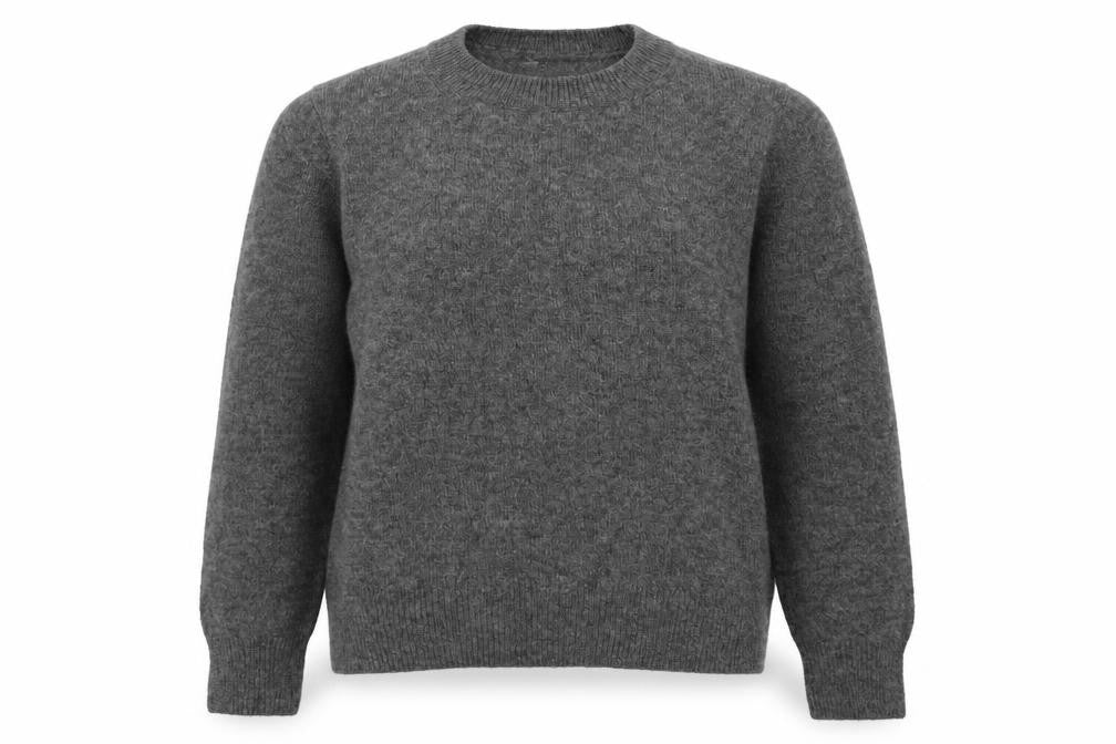 Front view of H&M women’s grey jumper, size S