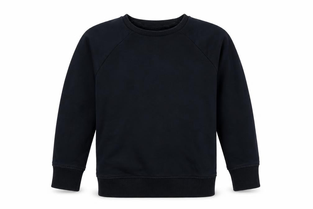 Front view of Next boys’ blue colourblock jumper, size 7, years