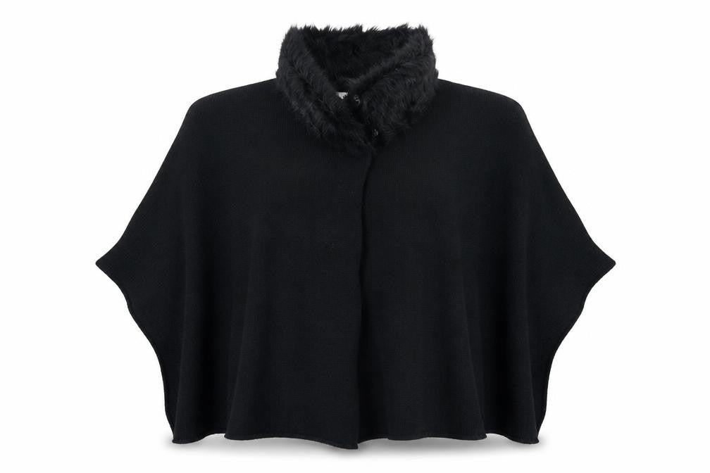 Front view of Marks & Spencer women’s black wrap jumper one size