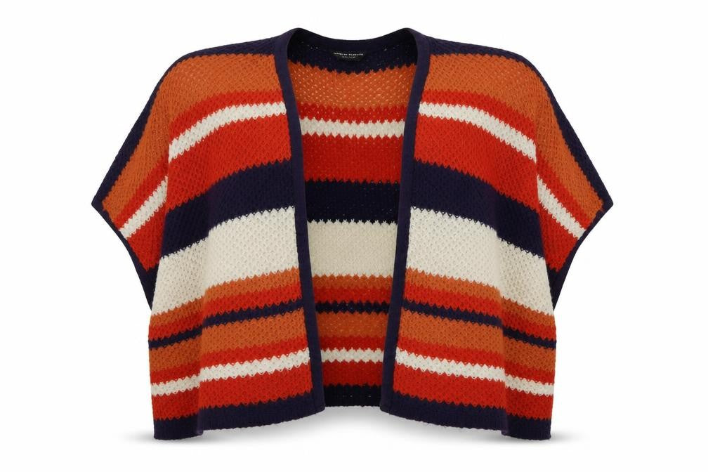 dorothy perking Womens Orange Striped  Cardigan Jumper Size S