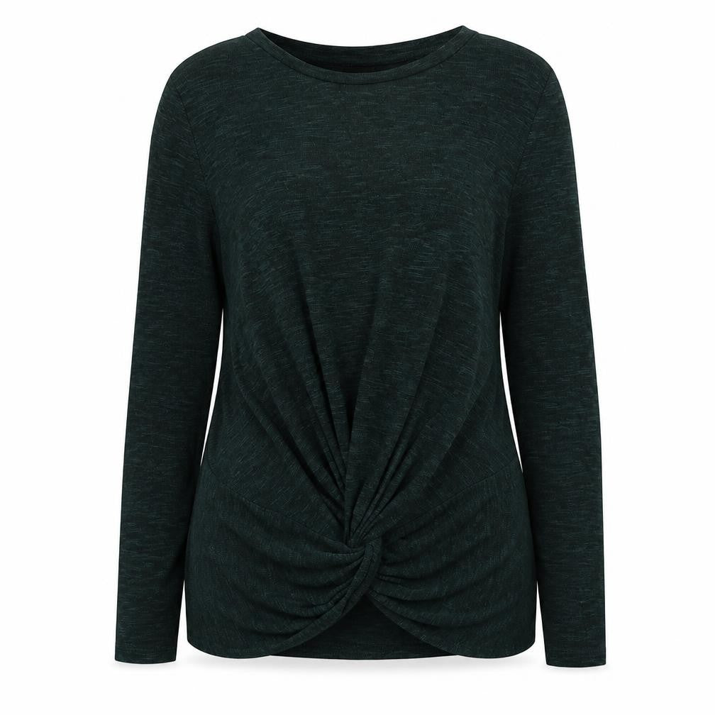 Front view of New Look women’s green jumper, size UK 12