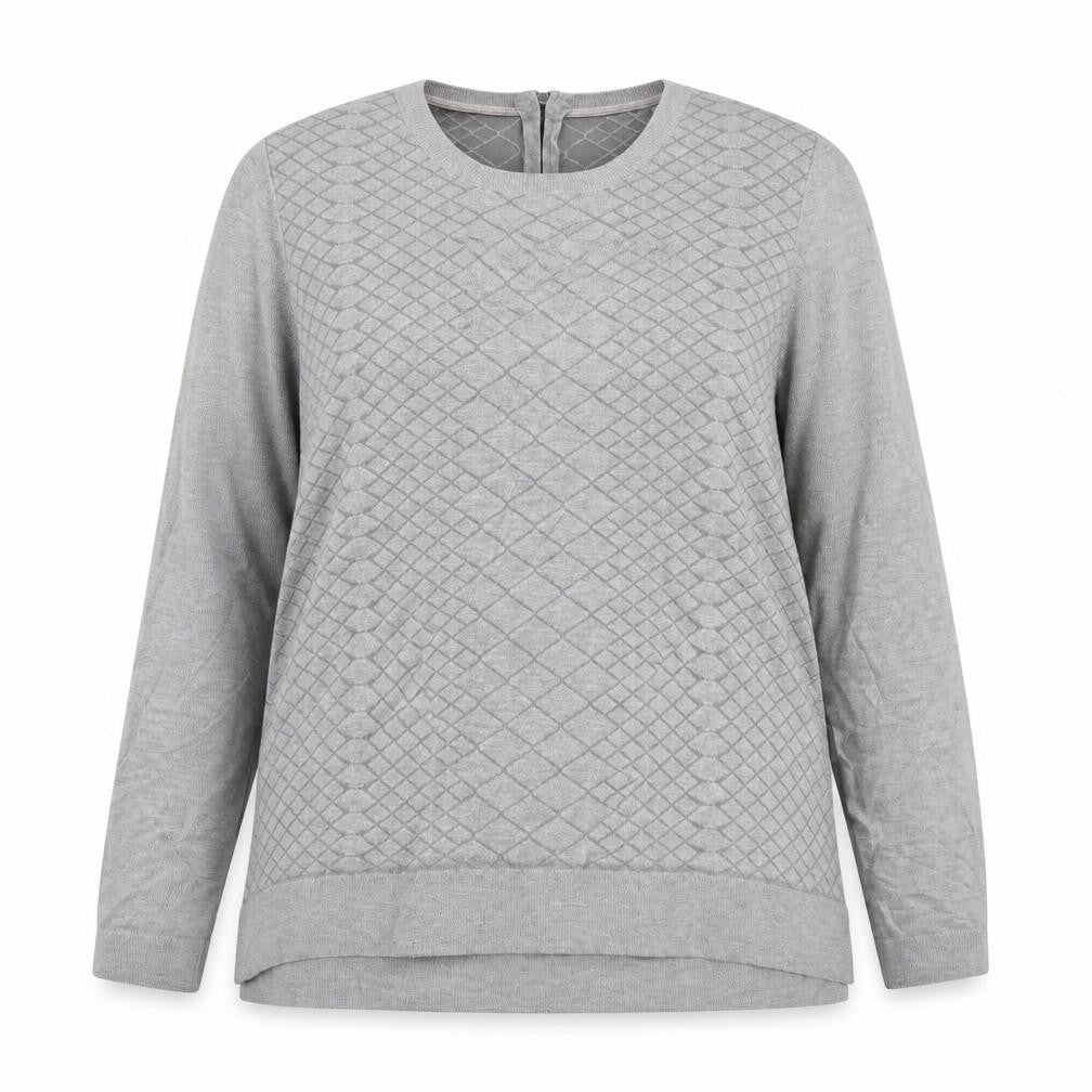 Front view of Country Casuals women’s grey jumper, size L