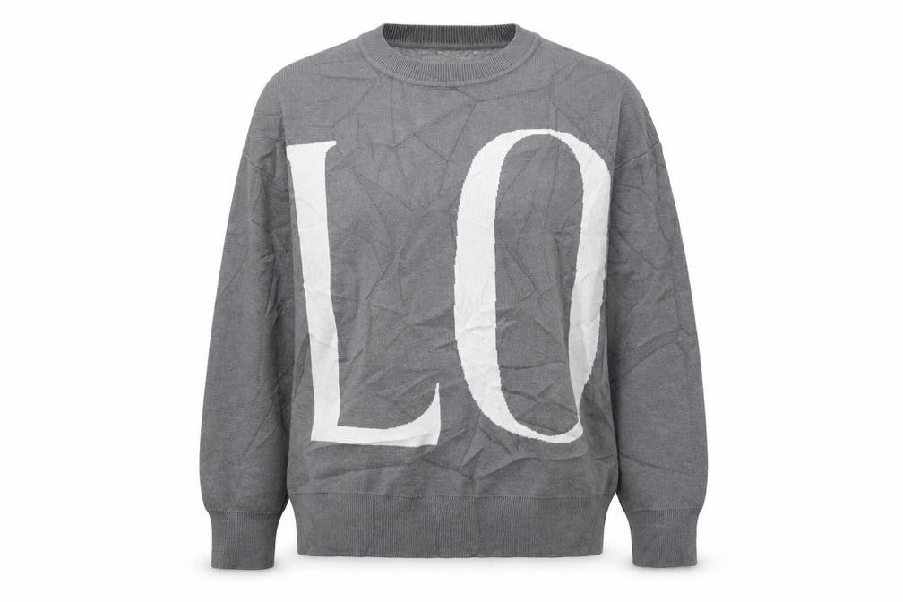 Front view of AX women’s grey jumper, size M