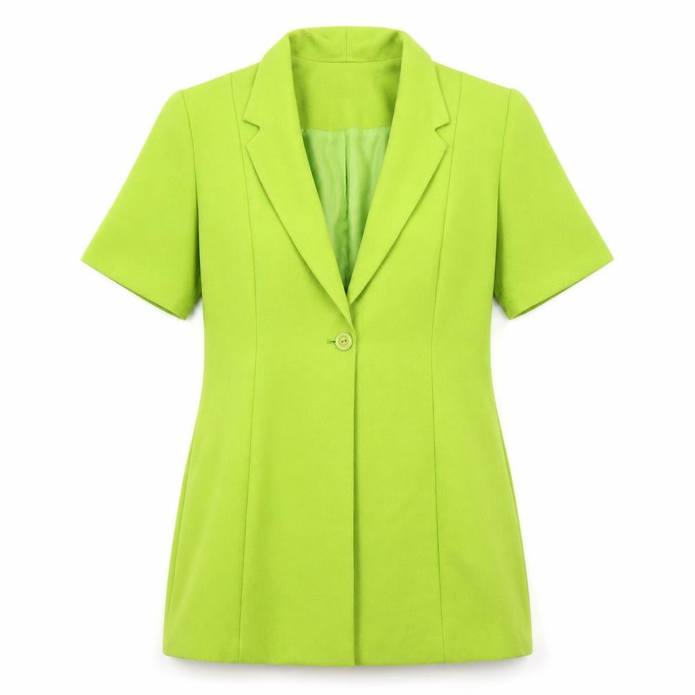 Front view of Mark angelo women’s green jacket blazer, size UK 12