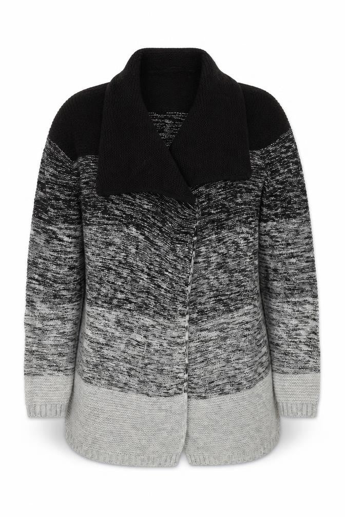 Front view of Next women’s grey cardigan jumper, size S