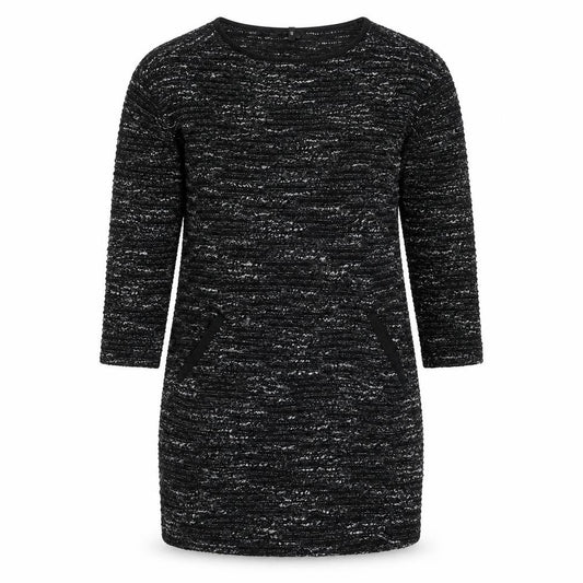 Front view of Next women’s black jumper dress, size UK 8