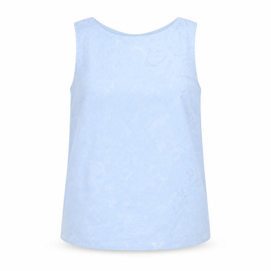 Front view of F&F women’s blue floral basic blouse, size UK 6