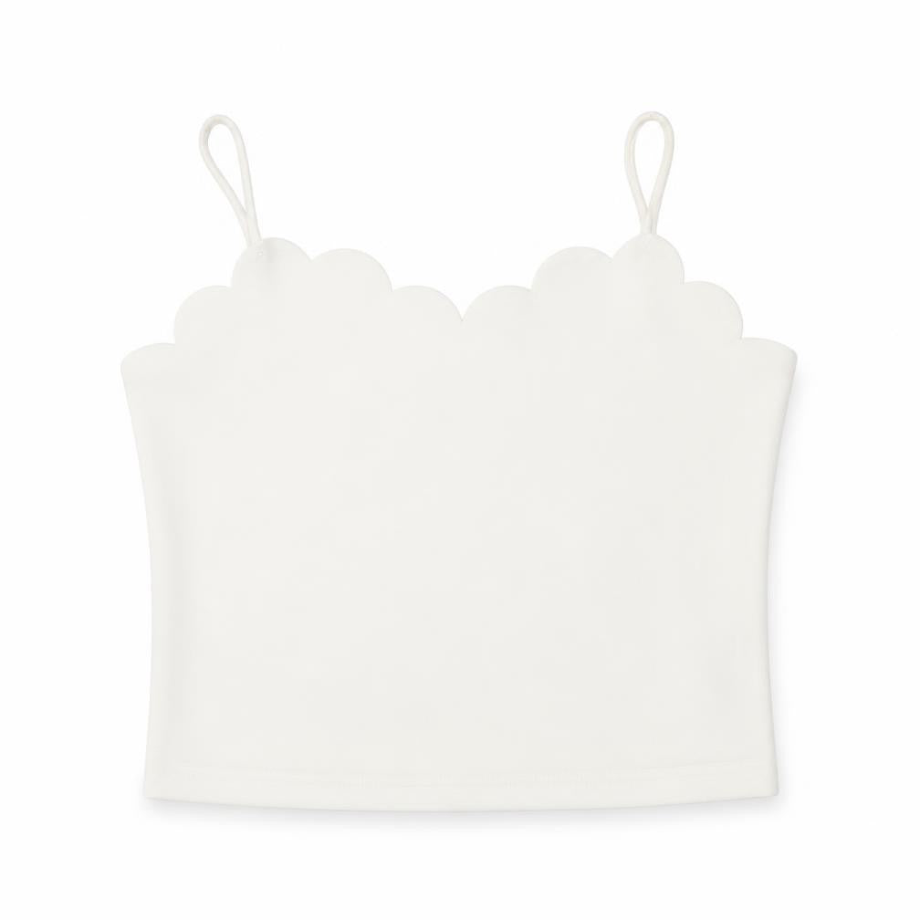 Front view of SHEIN girls’ white camisole blouse, size 7, years