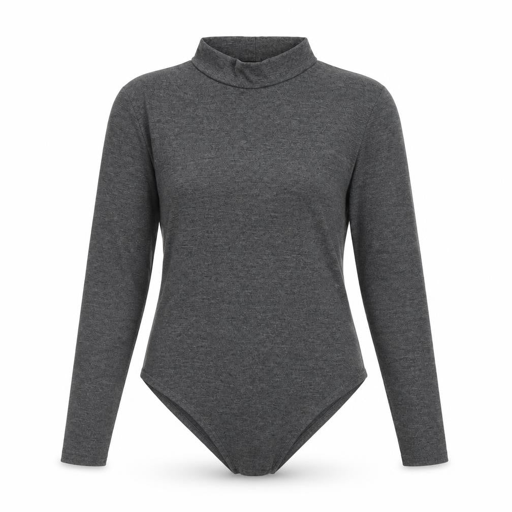 Front view of Preworn women’s grey leotard one-piece, size M