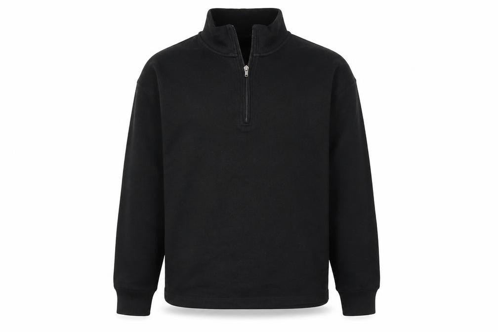 Front view of Matalan men’s black jumper, size M