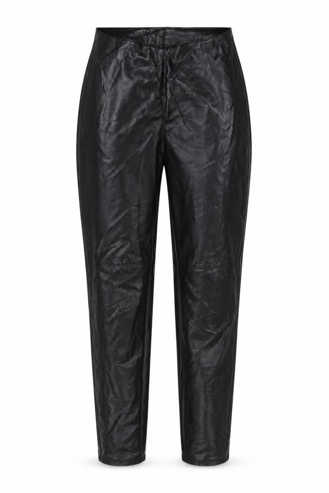 Front view of H&M women’s black trousers, size UK 6, 27-inch leg