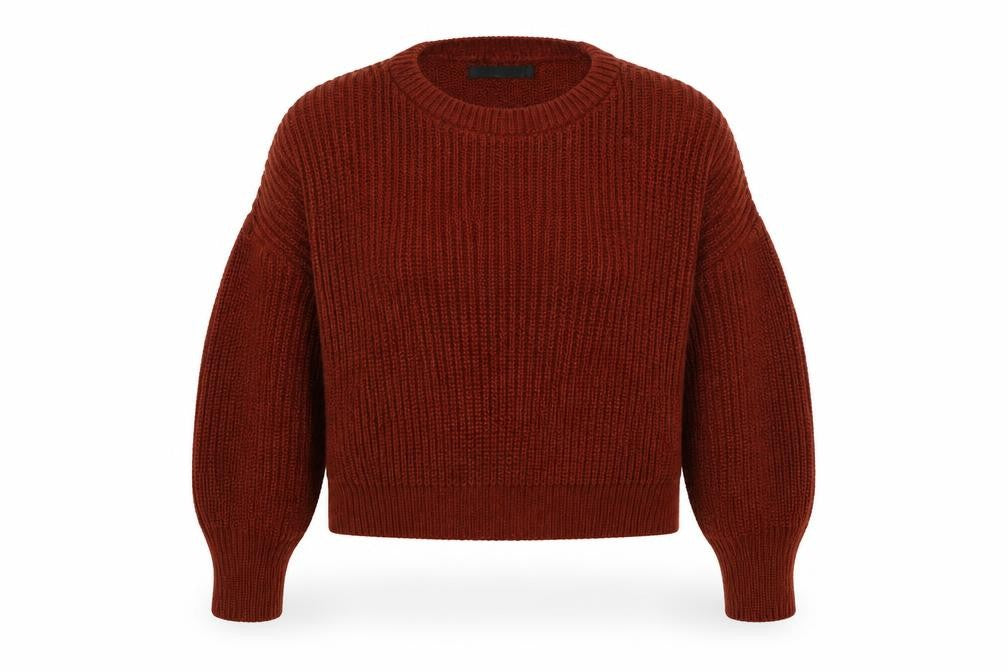 Front view of Preworn women’s brown jumper, size XS