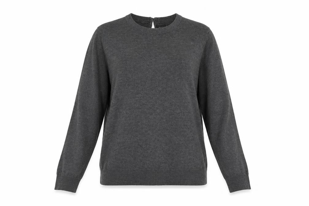 Front view of F&F women’s grey jumper, size UK 14