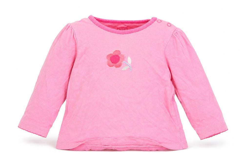 Front view of Tu Baby Pink Basic T-Shirt, size 9-12, Months