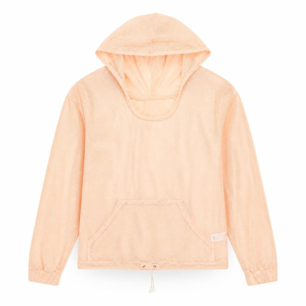 Front view of WorkOut women’s pink pullover hoodie, size UK 8