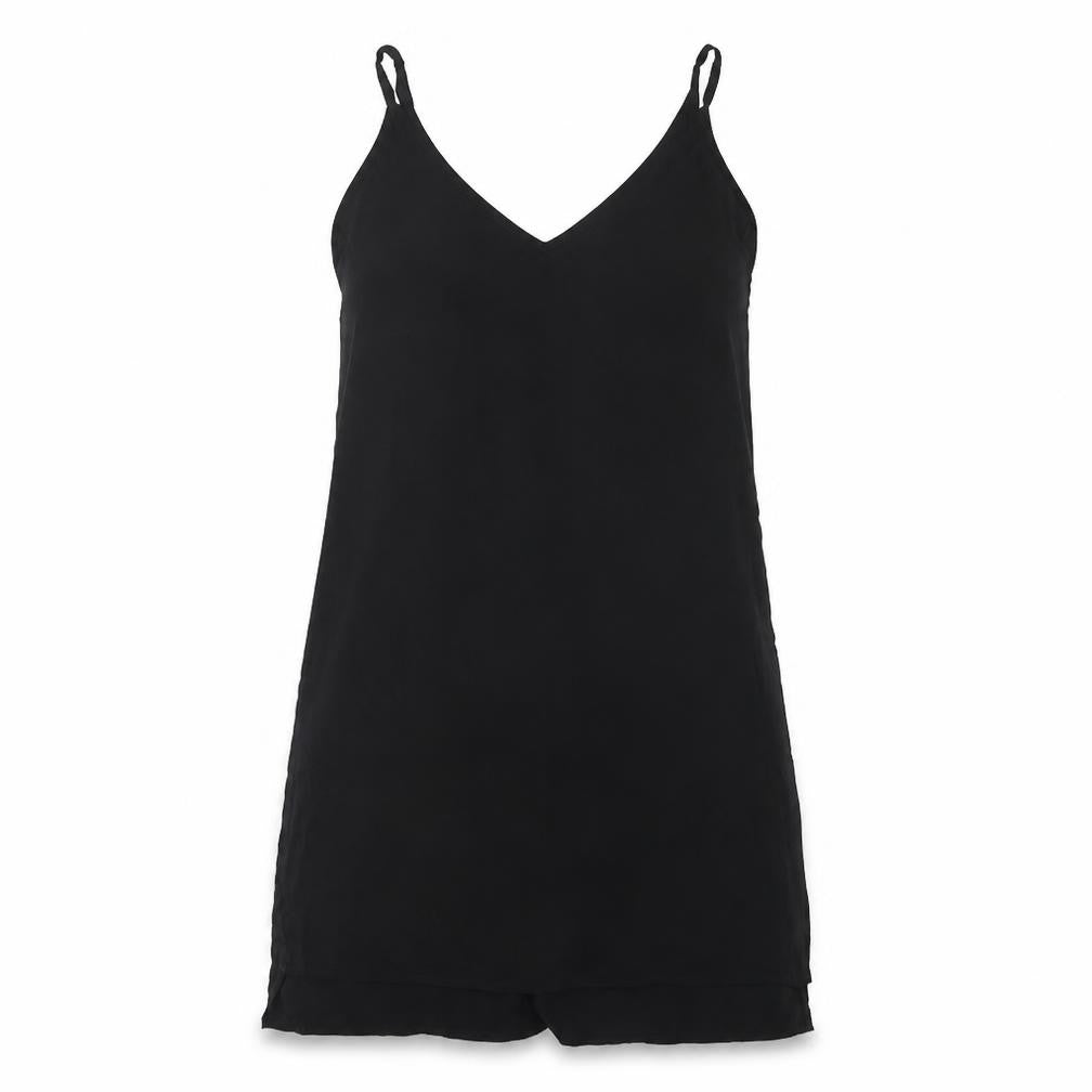 Front view of Topshop women’s black mini, size UK 6