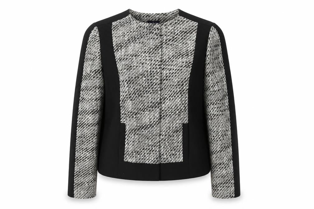 Front view of Marks & Spencer women’s black jacket, size UK 12