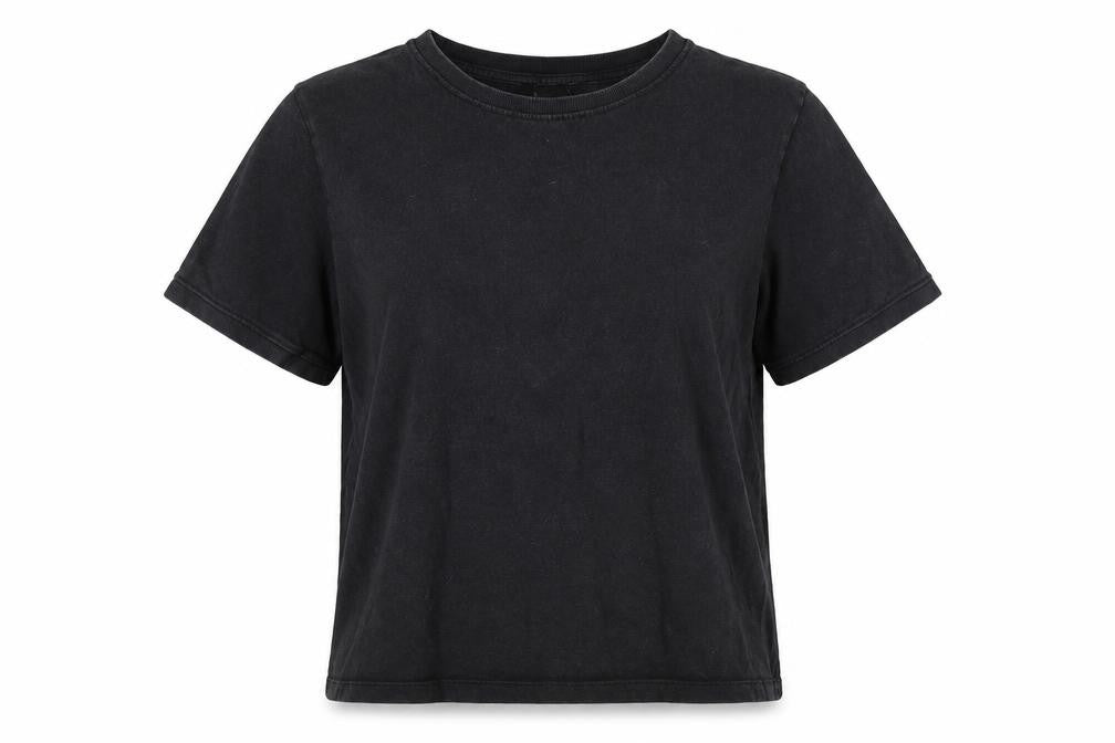 Front view of Sportsgirl women’s black basic t-shirt, size S