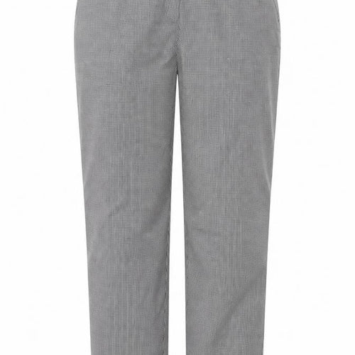 Dorothy Perkins Womens Black Check  Chino Trousers Size 8 L27 in