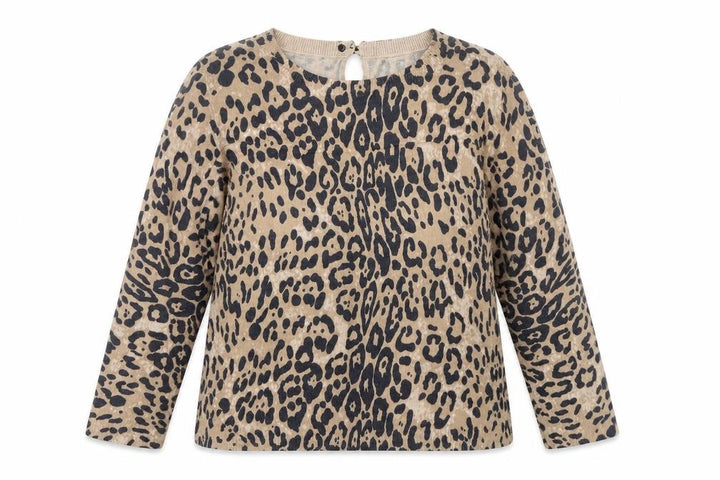 Oasis Womens Beige Animal Print Pullover Jumper Size S