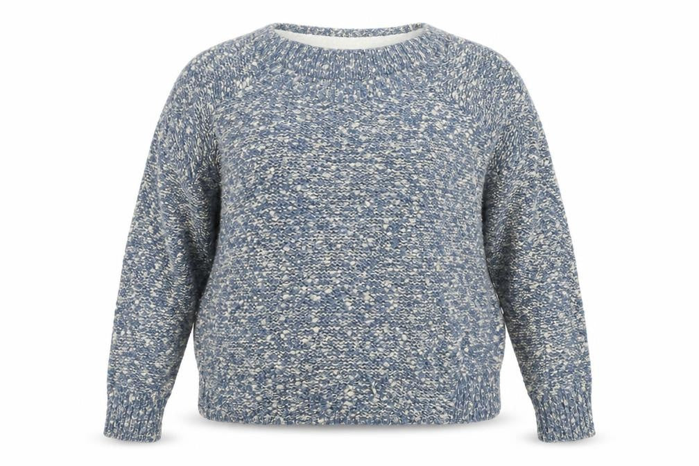 Front view of F&F women’s blue jumper, size UK 14