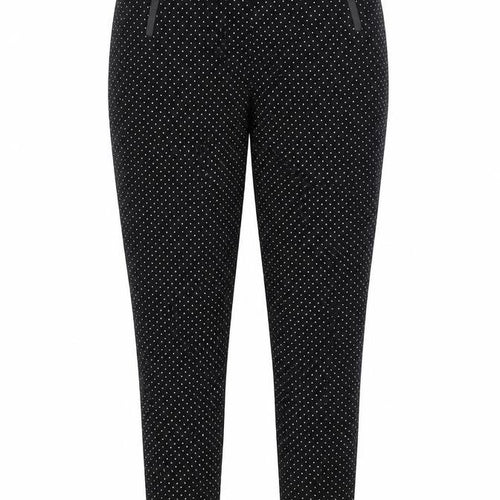 Peacock's Womens Black Polka Dot  Trousers  Size 10 L28 in