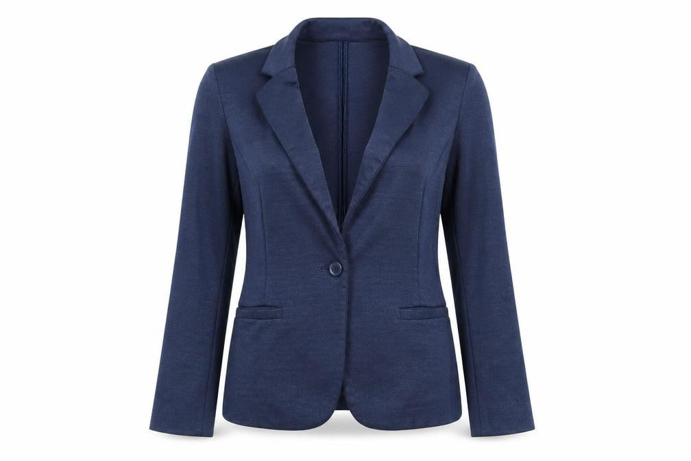 Front view of Tu women’s blue jacket suit jacket, size UK 10