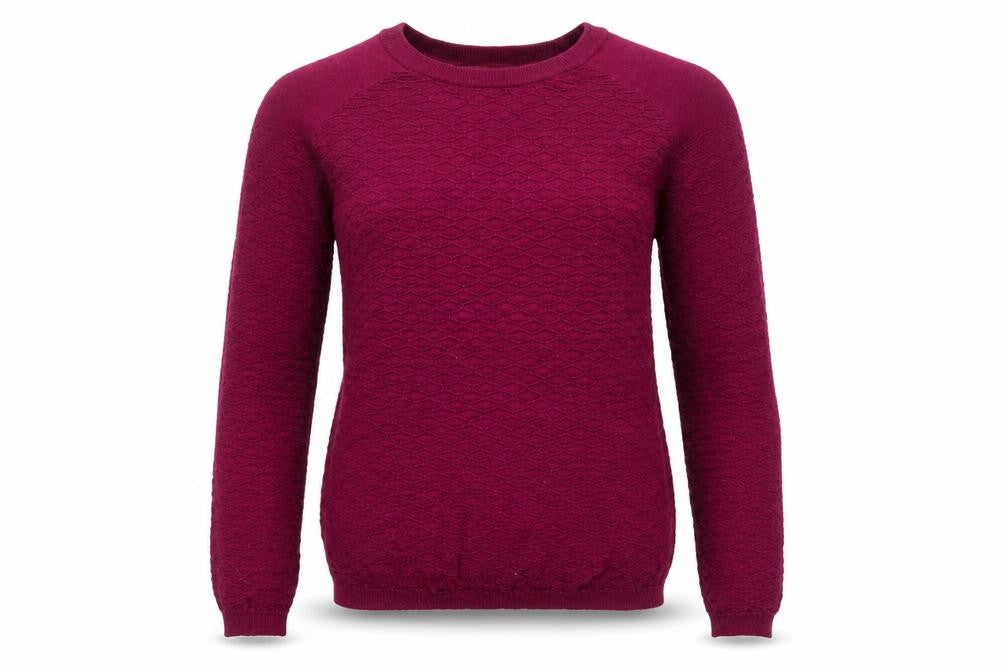 Front view of Next women’s purple argyle/diamond jumper, size UK 8
