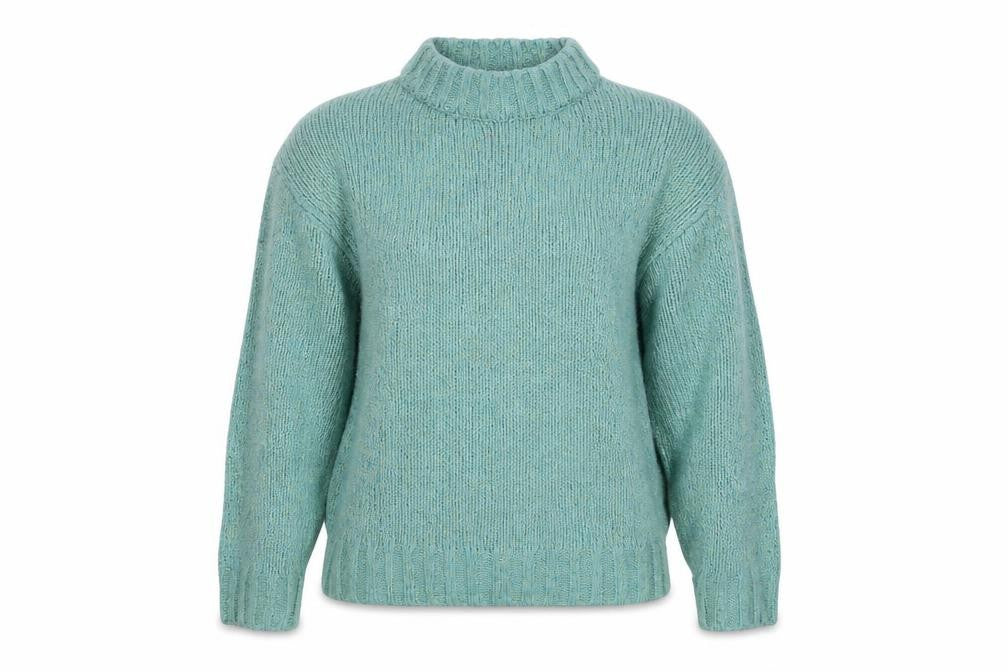 Front view of Tu women’s green jumper, size M