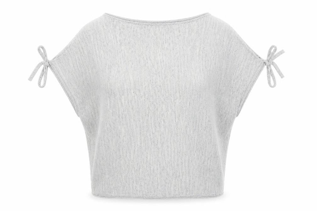 Front view of Mini Velvet women’s grey jumper, size UK 10